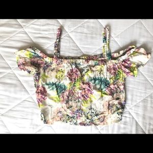 Floral off the Shoulder Crop Top
